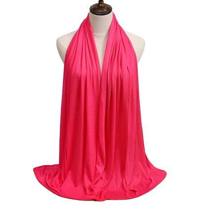 Damen Hijab Schal 🧕 – Weicher Modal Baumwolljersey Kopftuch, Einfarbig & Elegant