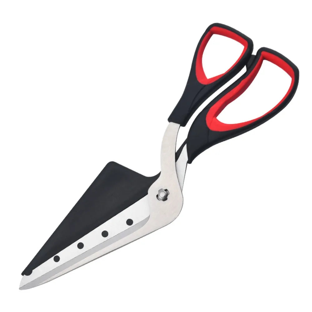 2-in-1 Pizzaschere 🍕 – Abnehmbare Küchenschere & Pizzaschneider mit ergonomischem Griff, Edelstahlklinge für BBQ & Lebensmittel
