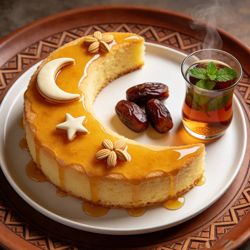 1/2 Stück Silikon-Kuchenform „Eid Mubarak“, mondförmig, Dessert-Mousse-Form, Ramadan-Dekoration für islamische muslimische Partys, DIY-Backwerkzeuge