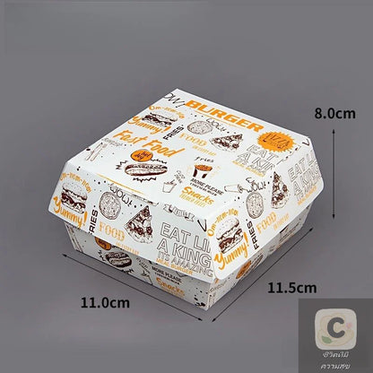 50/100 Stück Einweg-Burgerboxen 🍔 – Fettbeständige, lebensmittelechte Take-Away-Boxen für Fast Food