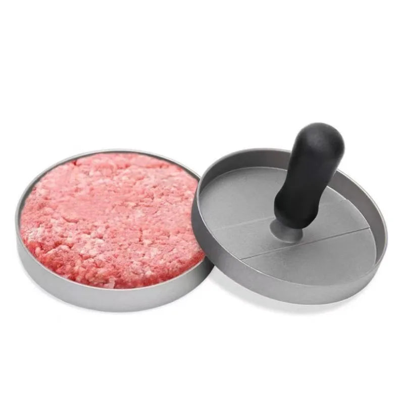Burgerpresse mit Antihaftbeschichtung 🍔 – Aluminium Küchen- & Grillpresse inkl. Wachspapier