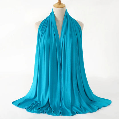 Damen Hijab Schal 🧕 – Weicher Modal Baumwolljersey Kopftuch, Einfarbig & Elegant