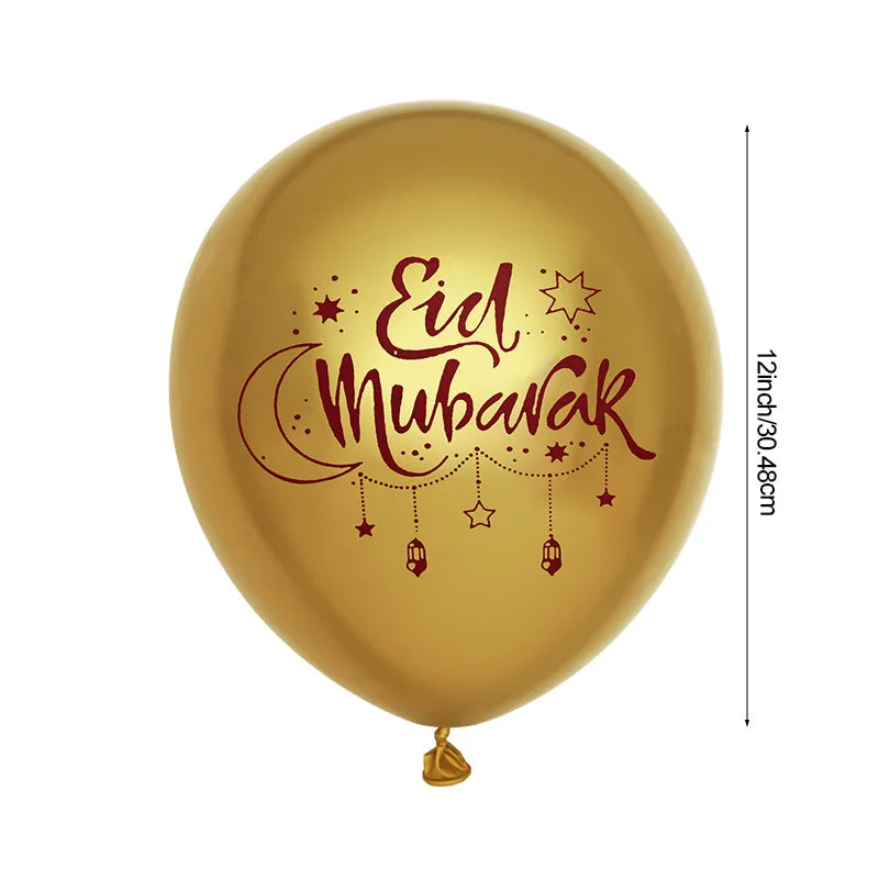 15–30 Stück Eid Mubarak Ballons 🌙⭐ – Mond- & Stern-Latexballons für Ramadan Kareem & Islamische Festtagsdekoration 2026