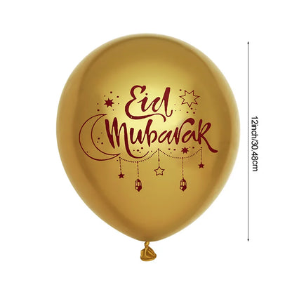 15–30 Stück Eid Mubarak Ballons 🌙⭐ – Mond- & Stern-Latexballons für Ramadan Kareem & Islamische Festtagsdekoration 2026
