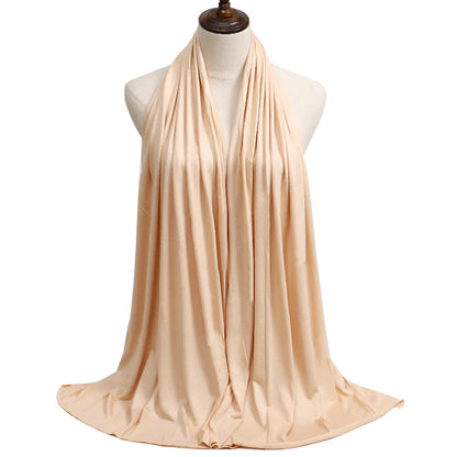 Damen Hijab Schal 🧕 – Weicher Modal Baumwolljersey Kopftuch, Einfarbig & Elegant