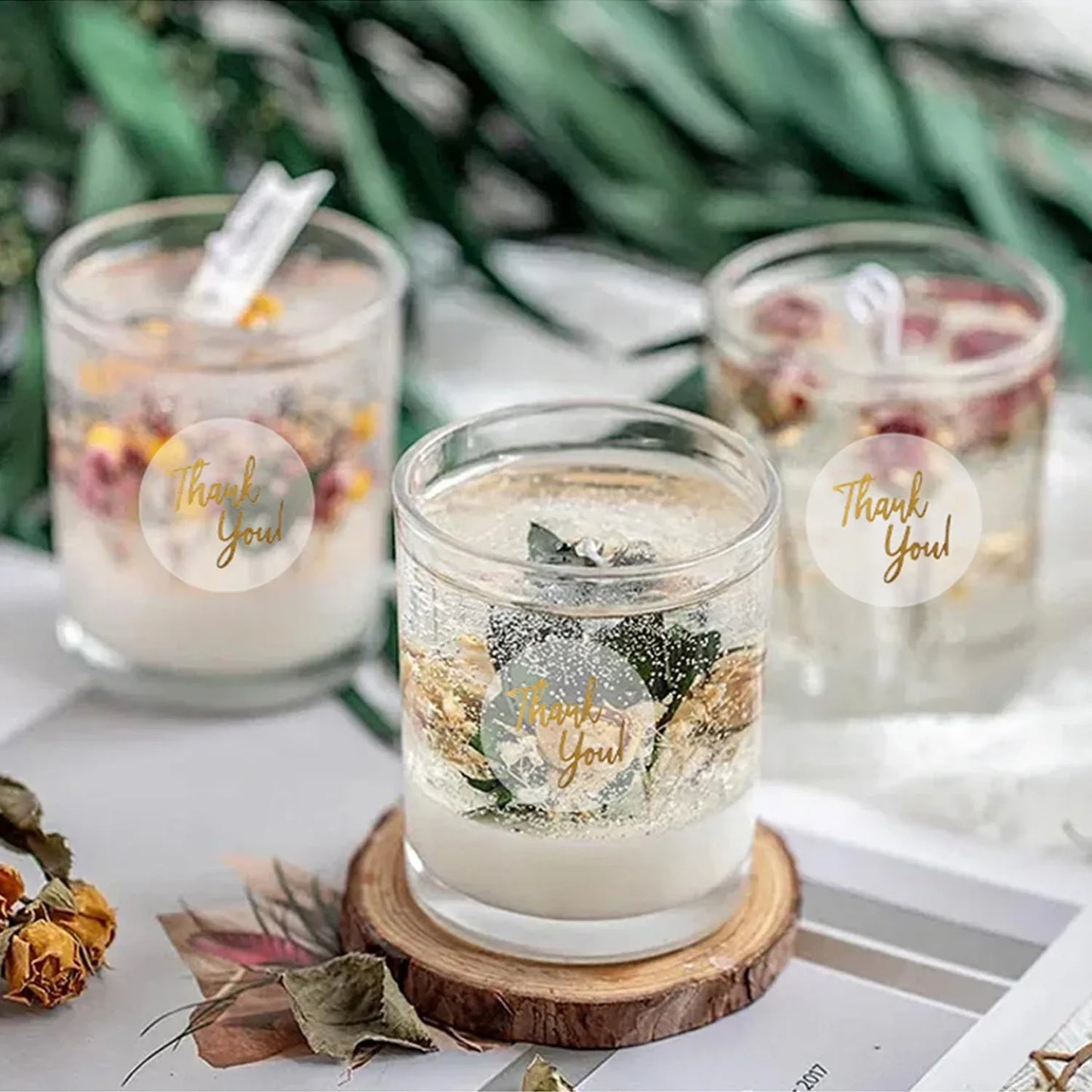 500 Stück „Danke“ Aufkleber Gold ✨ – Geschenk- & Verpackungssticker für Kleinunternehmen und Versandpakete