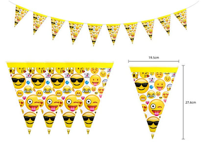 136-teiliges Emoji-Partygeschirr-Set mit lächelnden Gesichtern, Pappbecher und -teller, Einweggeschirr für Geburtstage, Feste und Feiern, Partydekoration