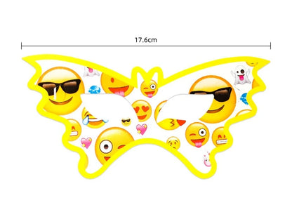 136-teiliges Emoji-Partygeschirr-Set mit lächelnden Gesichtern, Pappbecher und -teller, Einweggeschirr für Geburtstage, Feste und Feiern, Partydekoration