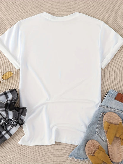 Damen Ramadan Kareem T-Shirt 🌙 – Kurzarm Rundhals mit Laternen- & Halbmond-Print für Alltag & Festtage