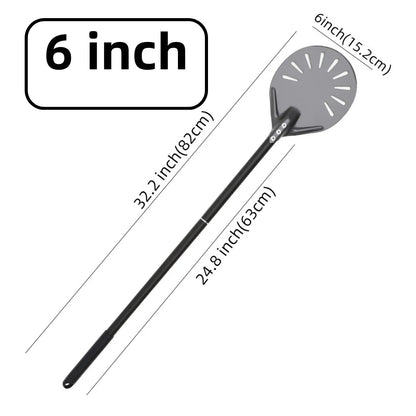 Aluminium Pizzaschieber 🍕 – 6”–14” Brotschieber & Pizzaofen-Wendeschaufel, Hart Eloxiertes Backwerkzeug für Küche & Pizzabackofen