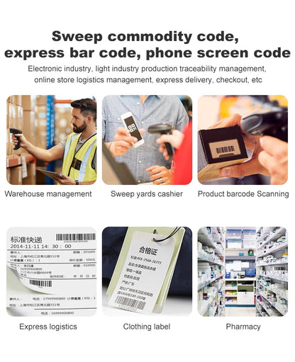 Kabelloser 2D/1D Barcode-Scanner 📡 – Bluetooth & USB QR-Code Handscanner für POS, Lager & Handel