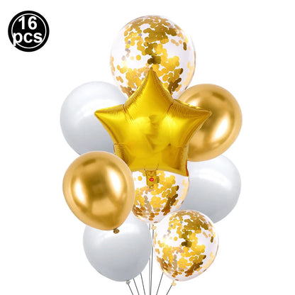 Eid Mubarak Ballonbanner 🎈 – Mond & Stern Ballons mit islamischer Architektur für Ramadan & Eid Dekoration