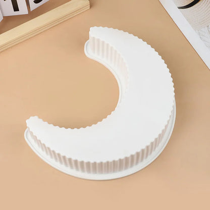 1/2 Stück Silikon-Kuchenform „Eid Mubarak“, mondförmig, Dessert-Mousse-Form, Ramadan-Dekoration für islamische muslimische Partys, DIY-Backwerkzeuge