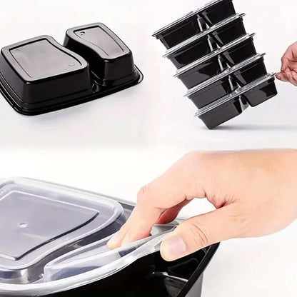 10er Set Einweg-Lebensmittelboxen 🍱 – Mit Deckel, mikrowellengeeignet, stapelbar & robust für Küche & Vorrat