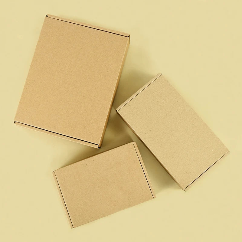 5 Stück Kraftpapier-Geschenkboxen, Verpackungsboxen in verschiedenen Größen, Hochzeitsfeier, kleine Geschenke, handgemachte Seife, Schokolade, Süßigkeiten, Kekse, Event-Geschenkbox