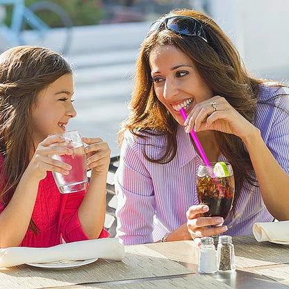 50–2000 Stück Getränkelöffel-Strohhalme, farbig, für Milchshakes und Smoothies, ideal für Partys, Bars und Geburtstage (Großhandel)