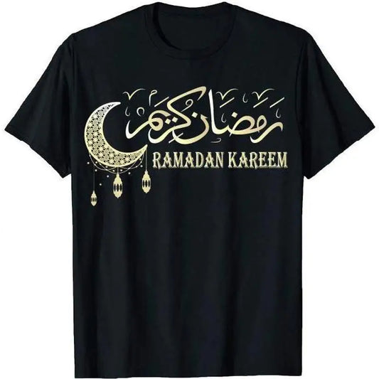Ramadan Kareem T-Shirt 🌙 – Gefärbtes Damen Top für islamische Mode & Eid Mubarak Festtage