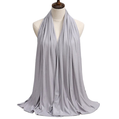 Damen Hijab Schal 🧕 – Weicher Modal Baumwolljersey Kopftuch, Einfarbig & Elegant