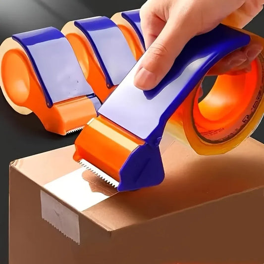 Klebebandabroller & Klebebandschneider 📦 – Praktischer Metall-Zahn & Kunststoff Kartonverschluss-Halter