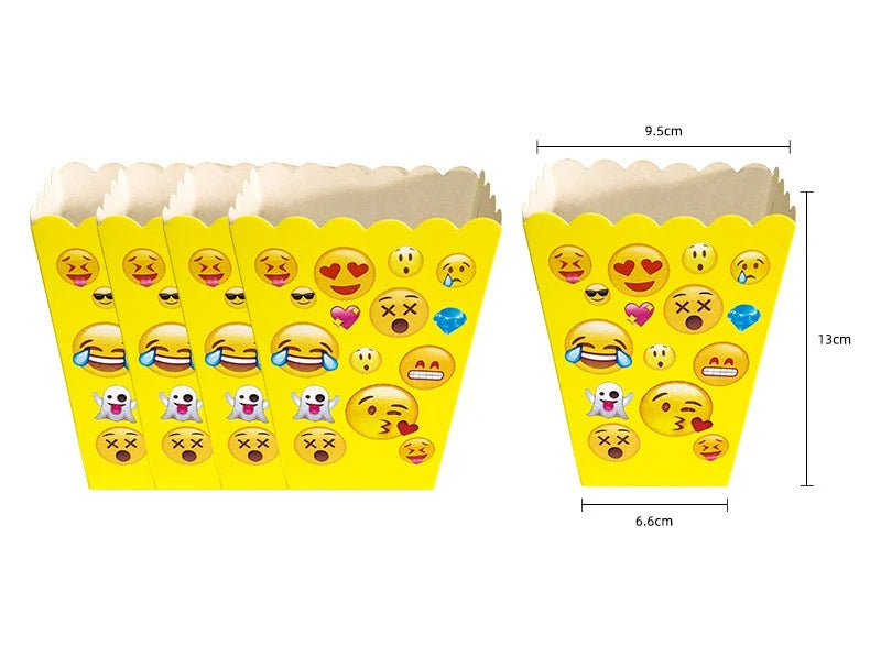 136-teiliges Emoji-Partygeschirr-Set mit lächelnden Gesichtern, Pappbecher und -teller, Einweggeschirr für Geburtstage, Feste und Feiern, Partydekoration