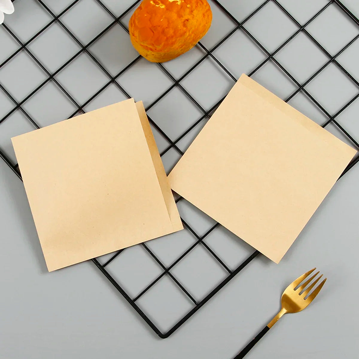 100er Pack Kraftpapiertüten 🥪 – 15x15 cm, offen, ideal für Donuts, Sandwiches, Brot & Bäckerei