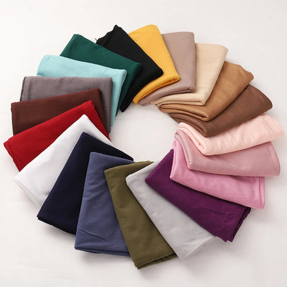 Damen Hijab Schal 🧕 – Weicher Modal Baumwolljersey Kopftuch, Einfarbig & Elegant